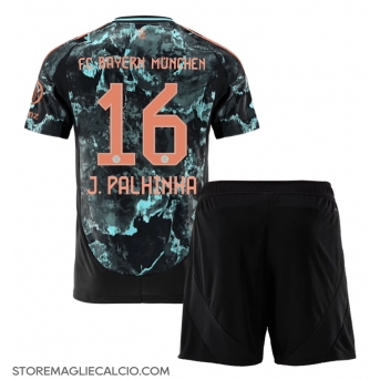 Bayern Munich Joao Palhinha #16 Maglia Gara Trasferta Repliche 2024-25 Bambino Maniche Corte